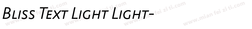 Bliss Text Light Light字体转换
